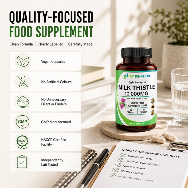 Milk Thistle Capsules - 80% Silymarin - 90 Capsules -
