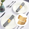 Napkin Rings Set of 12, Irregular-Shaped Metal Napkin Holders with