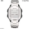 Clefer TS-D306-BK Digital Men's Wristwatch, Waterproof, Metal Band, Silver, Black,