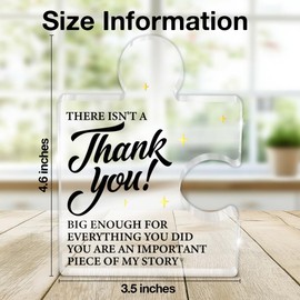 Thank You Gifts for Women Men, Gifts for Colleague Coworker Boss Leader Teacher Principal Nurse Appreciation Acrylic Puzzle Piece Plaque Office Home Decor