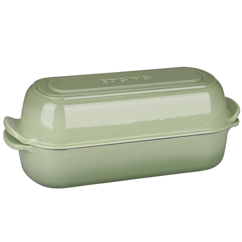 EDGING CASTING Enameled Cast Iron Loaf Pan with Lid, Dutch
