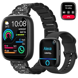 AEGTVA Smartwatch Hombre con Alexa, 1.83 HD Reloj Inteligente Impermeable IP68 con Llamadas Bluetooth,Pulsera Inteligente Hombre con Vigilancia de... 