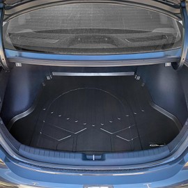 SMARTLINER All Weather Protection Custom Fit Black Cargo Liner Behind The 2nd Row Compatible with 2019-2024 Kia Forte (Fits Cargo with 60/40 Folding Seats)