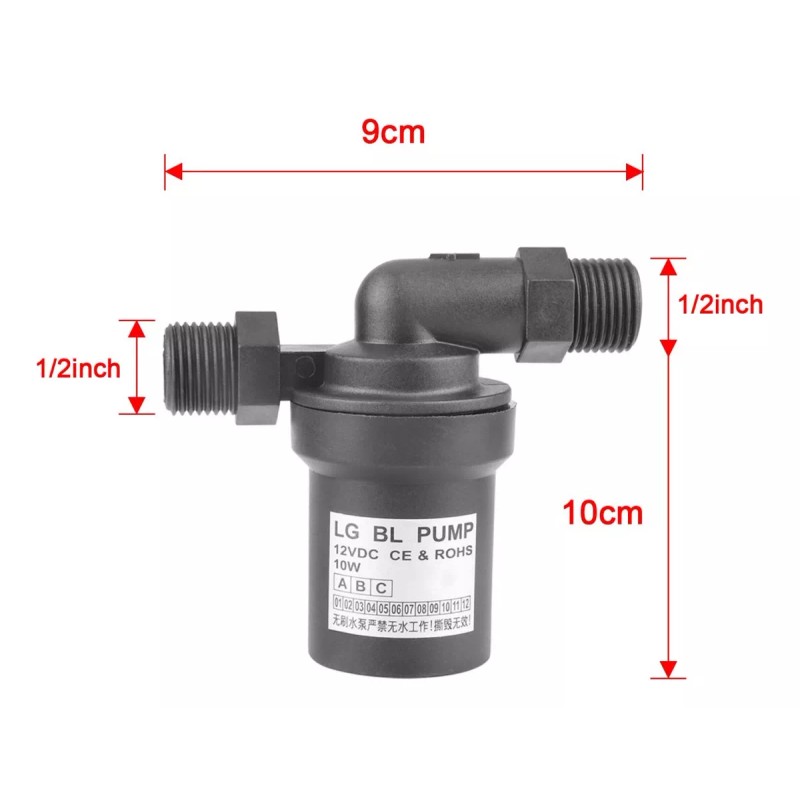 Generic Bomba Agua Solar Alta Temperatura Sin Escobillas 12v 10w
