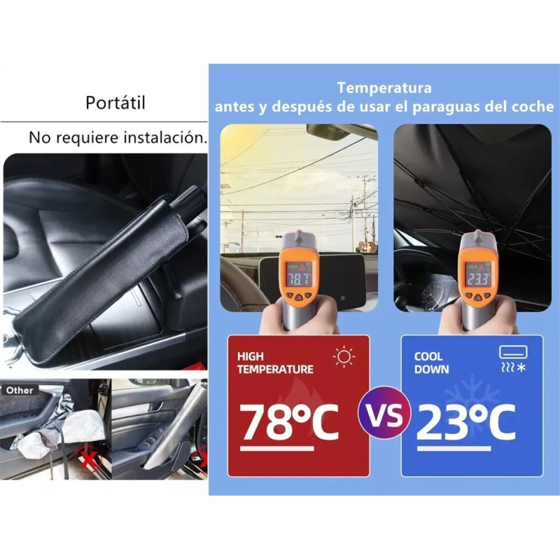 Dolores Coche Parasols Retráctil Protección Solar Rayos Ultravioleta