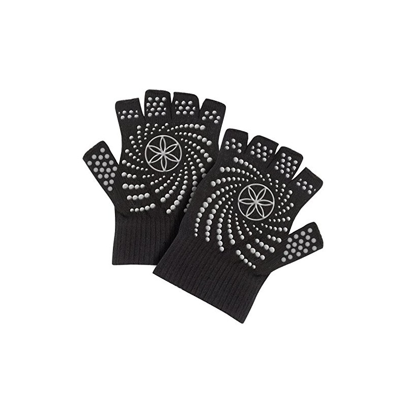 Gaiam Grippy Yoga Gloves, Black/Grey