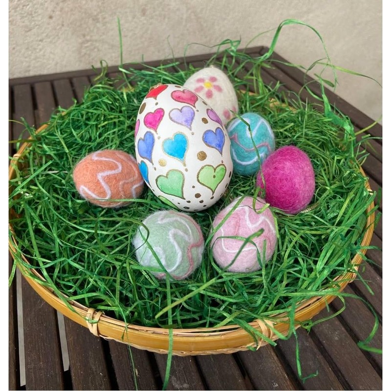 naturling Easter Grass 500 g Green Wood Wool for Easter