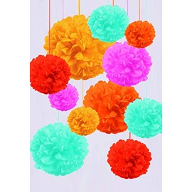 Darice Tissue Pom-Pom Kit, 3-White