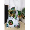 Green Emerald Crystal Hydra 3 Headed Dragon Hatchling In Egg
