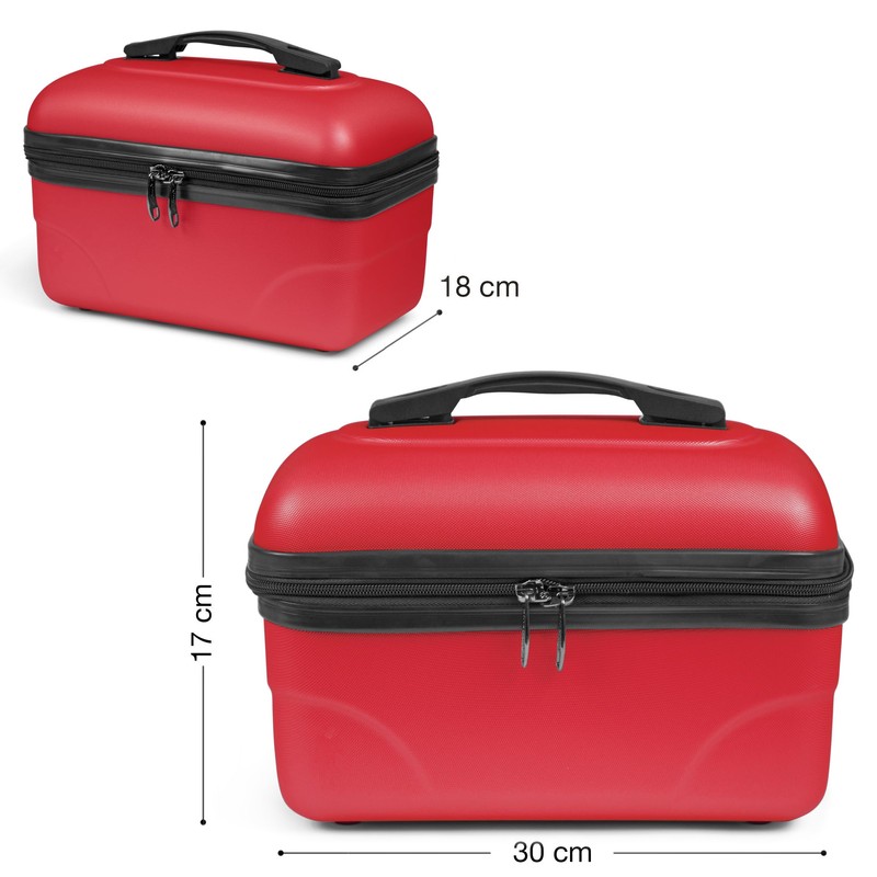 Kinston Large Capacity Travel Cosmetic Bag, red