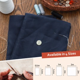 Simple&Opulence 100% Linen Fabric, Solid Colour Linen Material for Dressmaking, Bag, Home Decor, Tablecloths, Curtain - 140cm Wide(Dark Blue,1mx1.4m)