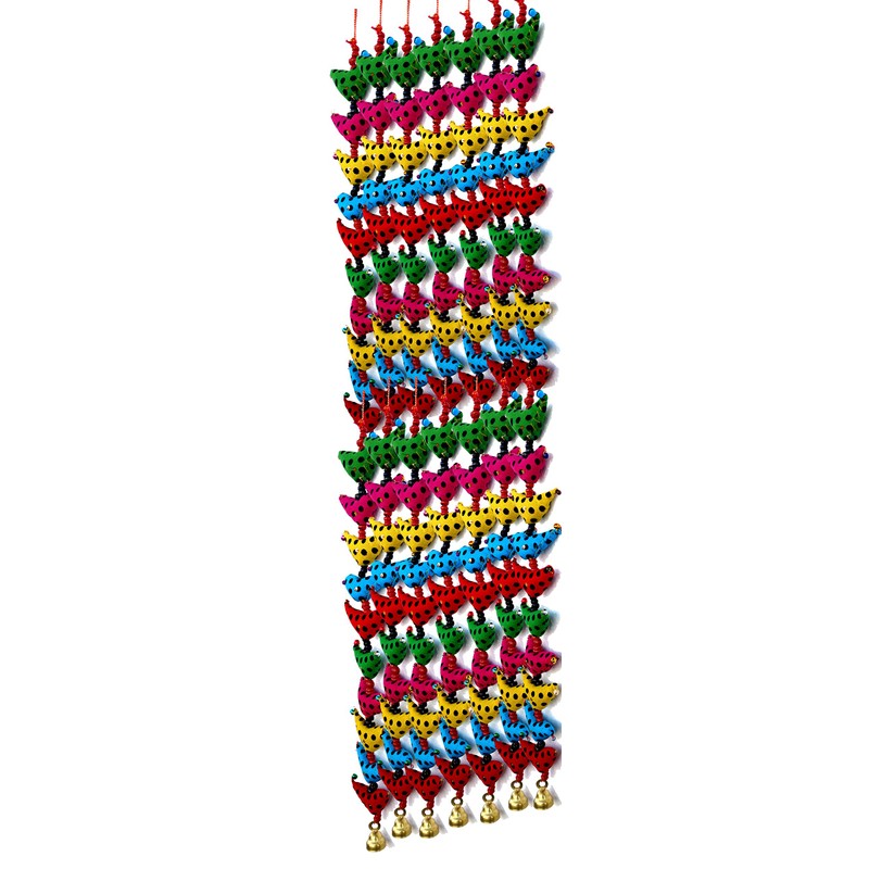Rastogi Handicrafts Wall Hanging 20-Bird Bell Tota Traditional Indian Hanging