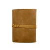 OVERDOSE Deckle Yellow Buff Leaf Leather Journal - Vintage Travel