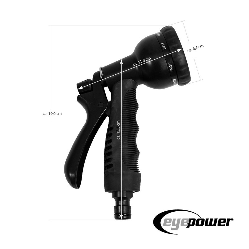 EYEPOWER Expandable Garden Hose 2.5-7.5 m Double Latex Core Triple