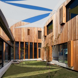 COARBOR 8'x8'x8' Sun Shade Sail Waterproof Triangle Canopy Cover 260 GSM Polyester for Pergola Carport Awning Patio Yard Garden-Light Grey