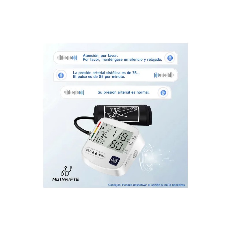 Bluemos Tensiómetro, Medidor Automático Digital De Presión A