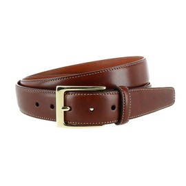 Trafalgar Men's Classic 30mm Cortina Leather Belt, 34, Honey Maple