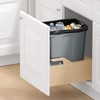 VEVOR Wood Pullout Trash Can for Kitchen Cabinets, 35 QT