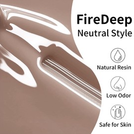 Firedeep Nude Brown Gel Nail Polish 16ML Neutral Beige UV/LED Soak Off Gel Polish for French Manicure DIY at Home 1Pcs