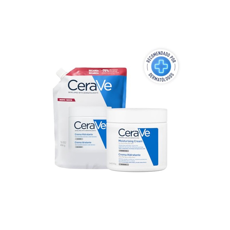 CeraVe Refill Crema Hidratante 16oz | Piel Seca a Muy