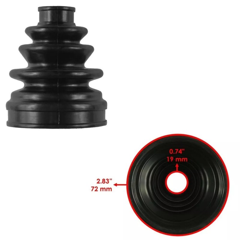 Caltric New 2 Rear Axle Inner Outer CV Boot Kit