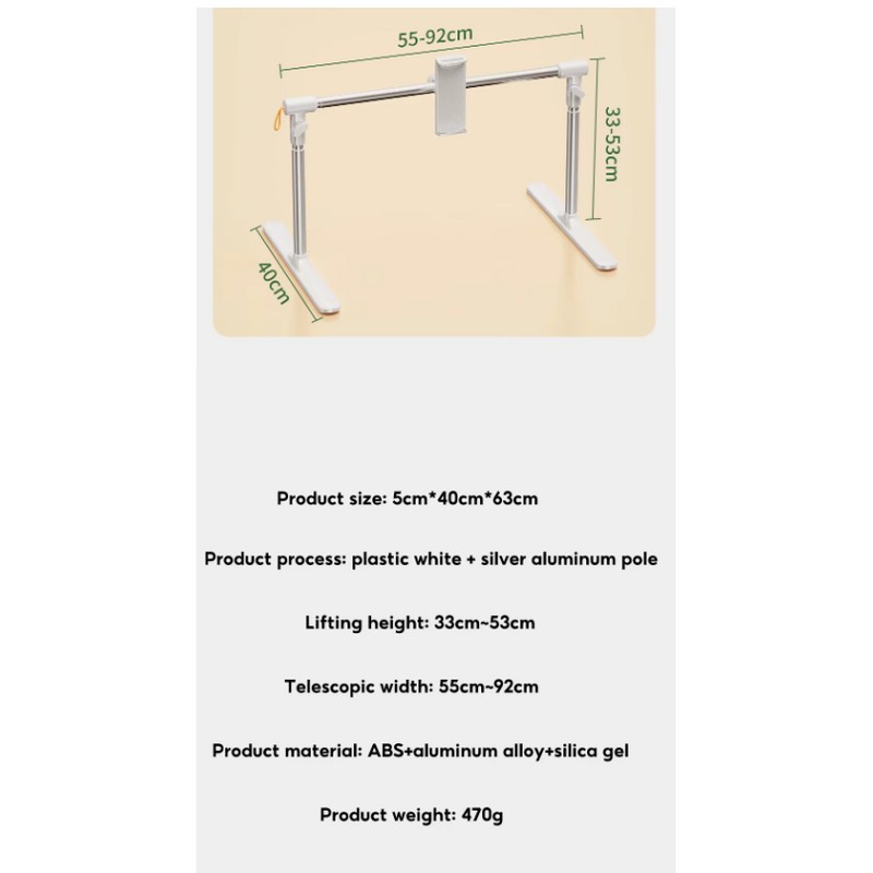 Adjustable Phone and Tablet Stand for Bed – Telescopic Folding