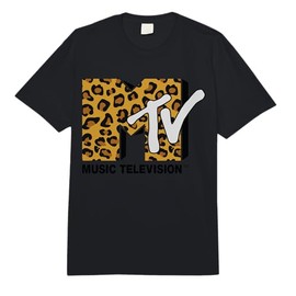 Classic Mtv Logo Leopard Print Comfort Colors Adult Heavyweight T-shirt
