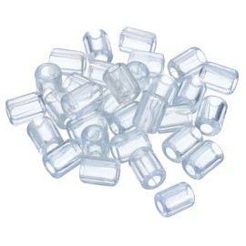 PATIKIL Kitchen Sink Rack Feet, 30 Pack 5mm ID x 10mm OD Plastic Sink Replacement Feet Wire Bumpers Protector for Protective Sink Grid, Clear