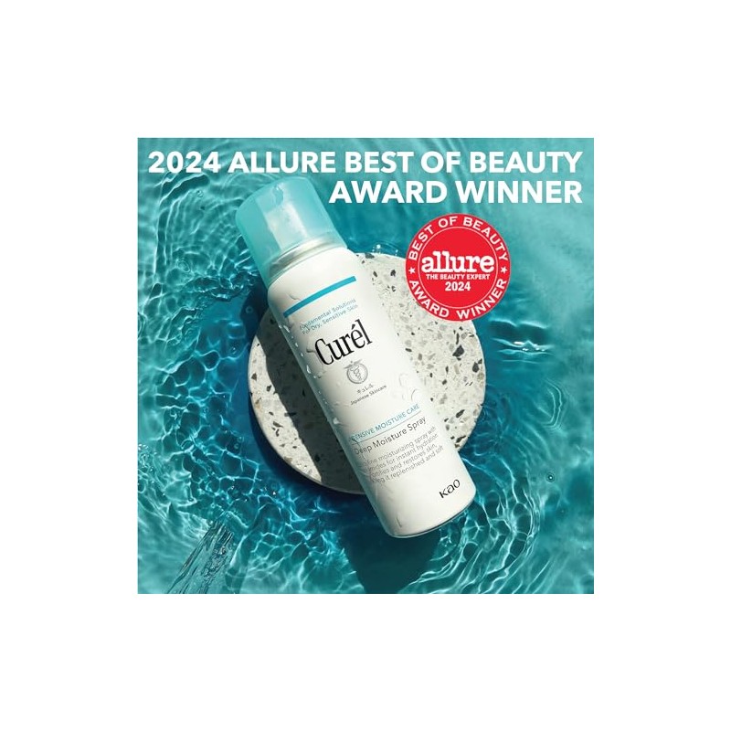Curél Deep Moisture Spray, Spray on Moisturizer for Dry Skin,
