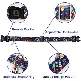 MR. CHUBBYFACE Dog Collar Universal Rocket Soft Adjustable Pet Boy Girl Collar for Small Medium Large Dogs