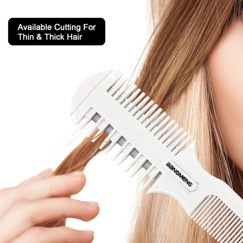 BANGMENG Hair Cutter Comb, Shaper Razor Comb, Split Ends Trimmer