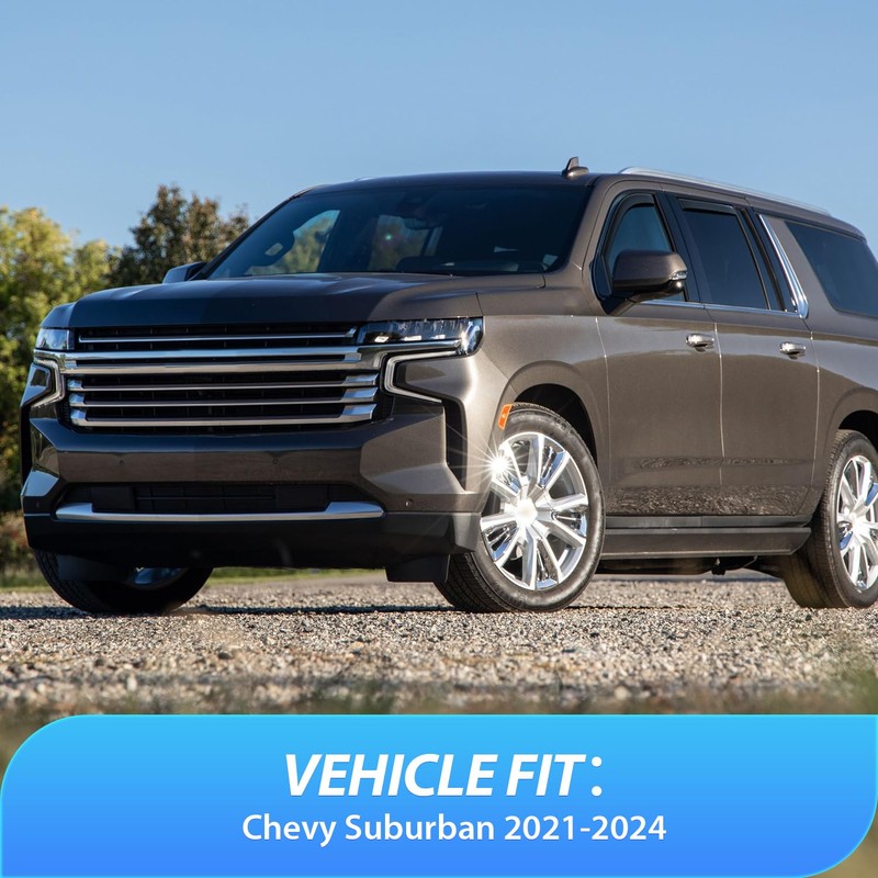 Nilight Durable in Channel Rain Guards for Chevy Suburban 2021