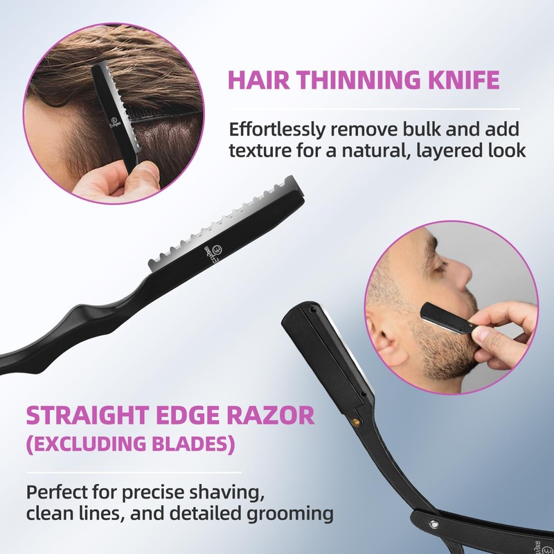 ETHYXE Professional Hair Cutting Scissors - 9 PCS Haircut Scissors