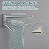 APLusee Polished Chrome Swivel Towel Bar, 304 Stainless Steel Foldable