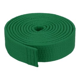PATIKIL Taekwondo Colored Ranking Belt 1.6" x9.8Ft 3 m, Polyester Martial Arts Judo Karate Belt for Coach Teaching Practice, Green