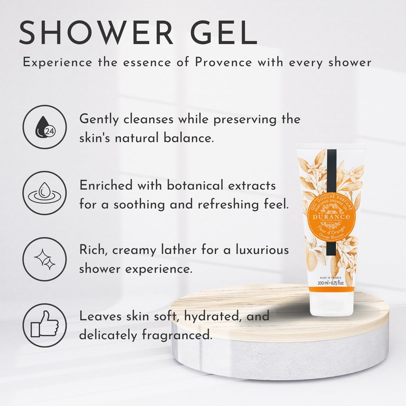 Durance Les Eternelles Shower Gel 200 ml Orange Blossom Design