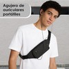 Riñonera Deportiva Impermeable, Multifuncional con Cremallera(Negro)