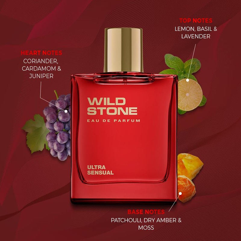 Wild Stone Ultra Sensual EDP Premium Perfume for Men, 100