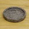 wohnfreuden Marble Tray, Grey, Round, 13 cm, Decorative Stone Bowl