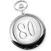 De Walden Engraved Mens 80th Birthday Pocket Watch with 80