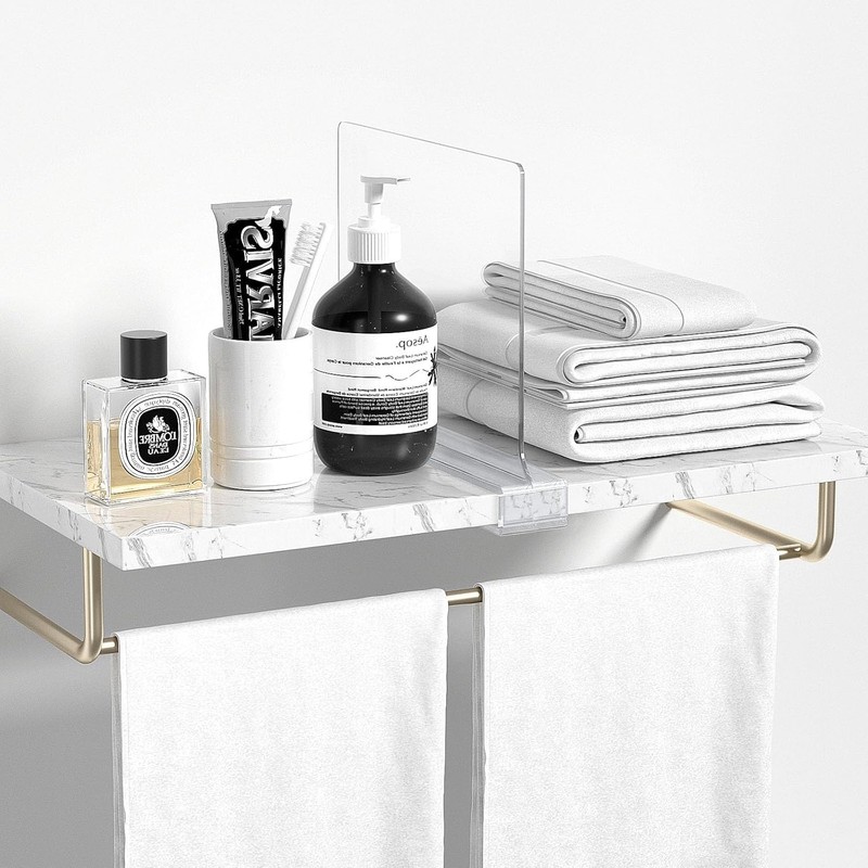 Aolloa 8 PCS Shelf Dividers for Closet Organization Acrylic Clear