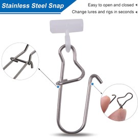 Fishing Line Sinker Slides, 30pcs Heavy Duty Sinker Weight Connectors Sinker Slider with Duo Lock Snap for Saltwater Surf Fishing Rigs Catfishing Sliding Rig