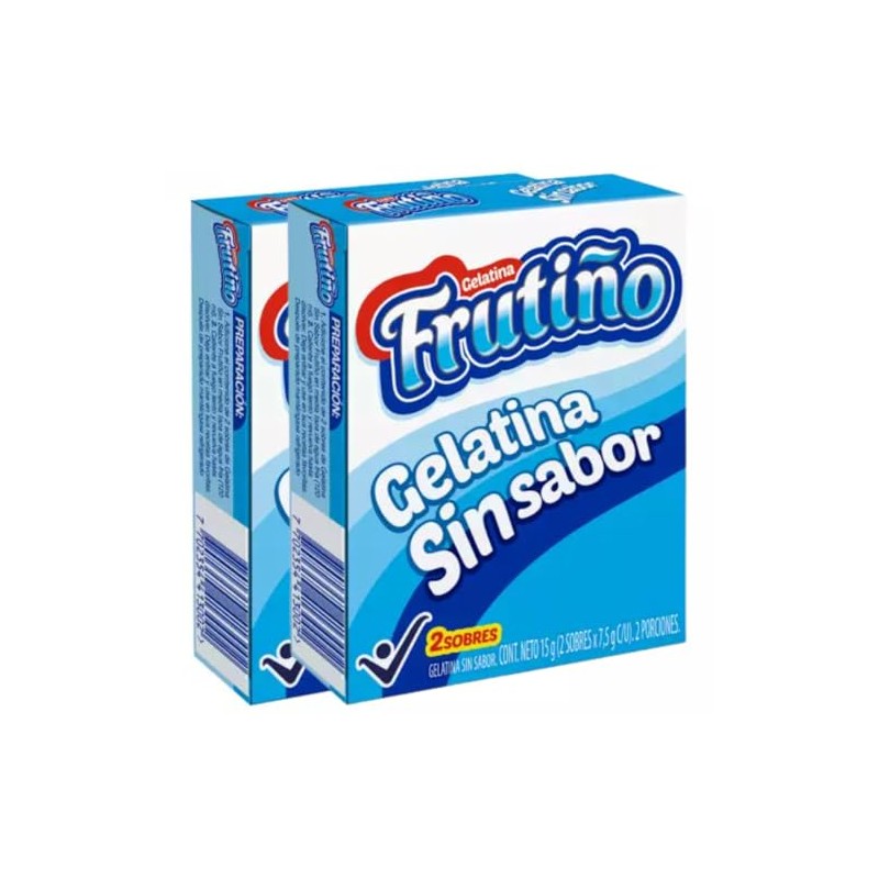 Gelatina Frutiño Sin Sabor x 15g - 2 Pack