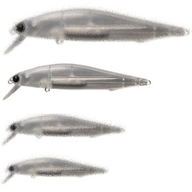 wLure 10 Blank Unpainted Minnow Crankbait Topwater Lipless Jerkbait Fishing Lures V5 (UPM233P10)