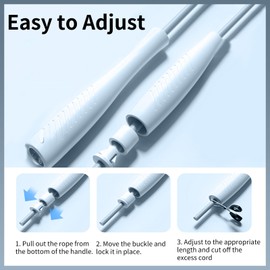 Jump Ropes Kids, Adjustable Children Jump Rope with ABS Handles and PVC Rope for Child Student Toddler (Pink+Blue)