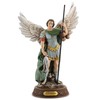 DevotedWalls 10.2"H Saint Raphael Statue Painted in Full Color, Angel