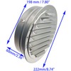 OZXNO 8 Inch/200mm Round Air Outlet Vent Stainless Steel Soffit