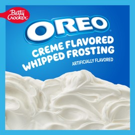 Betty Crocker Oreo Creme Flavored Whipped Frosting, Gluten Free, 12 oz