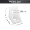 MroMax 20PCS Plastic Corner Braces White L Bracket Shelf Closet
