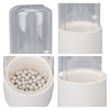 Makeup Brush Holder White with Pearl Filling Rotating 180 Degree